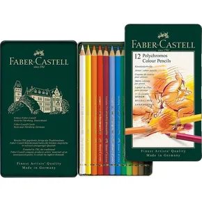 Buntstifte Faber-Castell 110012 Polychromos Blechdose, 12 Farben